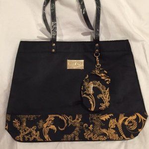 Versace Parfums Black Tote Handbag